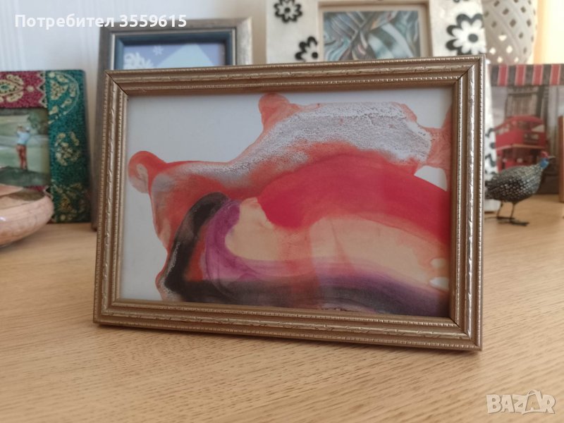 метална рамка с абстрактен принт от Лондон, снимка 1