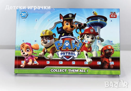 Пес патрул Адвент календар с 24 фигурки, Paw patrol , снимка 1