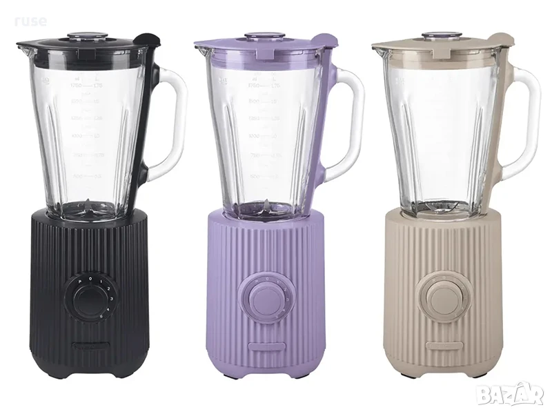 НОВИ! Блендер 600W стъклен съд 1.75л лед, шейкове, смути, супи, снимка 1