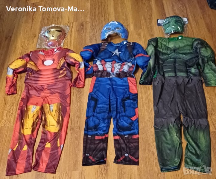 Костюми с мускули на Хълк,Железния човек и Капитан Америка , снимка 1