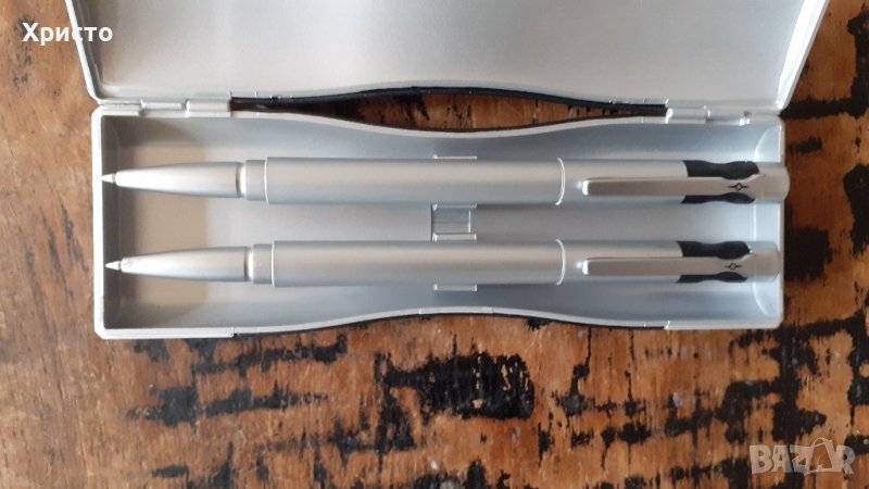 химикалка и ролер Марксман Marksman комплект метален в кутия, снимка 1