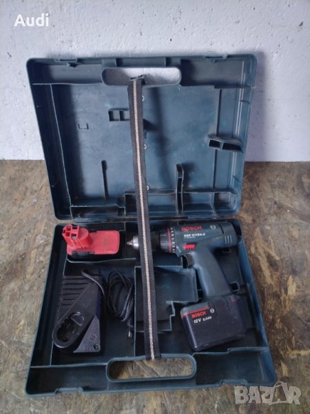 Комплект BOSCH винтоверт с две батерии, зарядно и куфар. Винтоверт BOSCH 12V GSR 12 VSH-2  Made in S, снимка 1