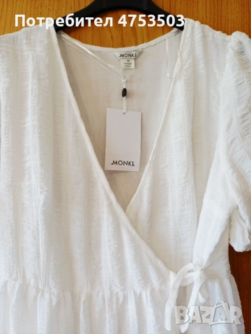 Monki бяла рокля М, снимка 7 - Рокли - 54342821