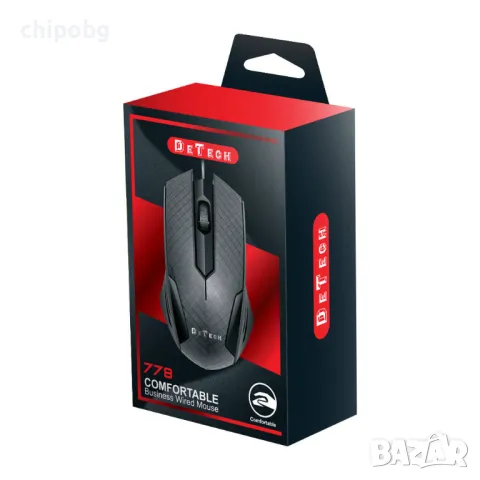 Мишка DeTech D9, Оптична, Черен - 778, снимка 1