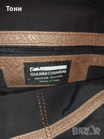 GIANNI CHIARINI Оригинал Нова Дамска Чанта Изцяло от Естествена Кожа , снимка 17 - Чанти - 52418714
