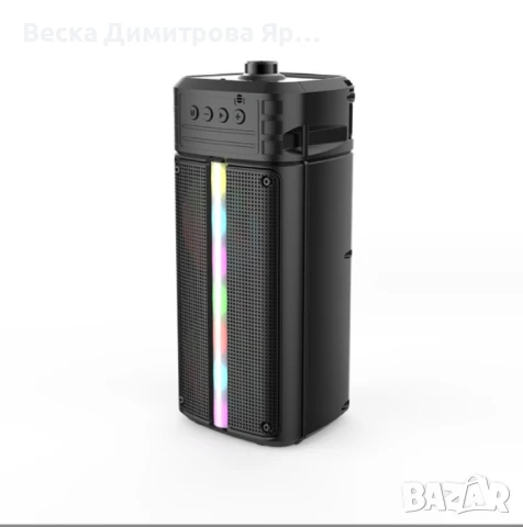 Преносима тонколона с акумулаторна батерия, микрофон и дистанционно -, снимка 5 - Тонколони - 51413436