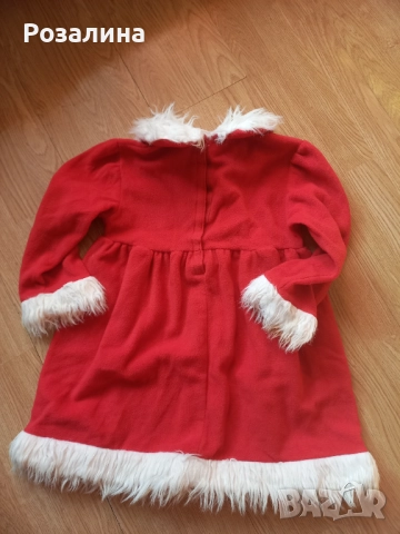 Коледна рокличка 122/128, полар, снимка 2 - Детски рокли и поли - 52855949