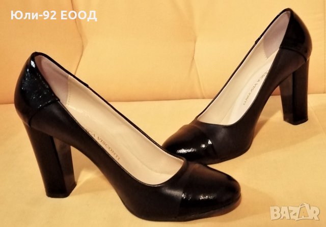 Елегантни удобни обувки FRANCESCA VISCONTI естествена кожа №38, снимка 4 - Дамски елегантни обувки - 30976123