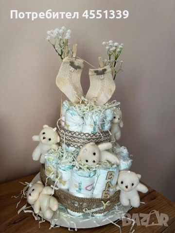 Торти от памперси , снимка 5 - Пелени, памперси - 52488825