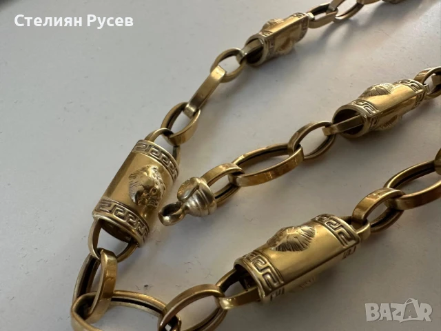 30.58гр 63см мъжки златен ланец версаче / златно колие / синджир / ланец / злато / златен / GOLD 585, снимка 8 - Колиета, медальони, синджири - 50945139