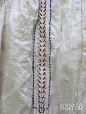 19 век Фолк Арт Женска Памучна Риза за Костюм, снимка 4 - Антикварни и старинни предмети - 35398569