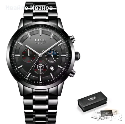 Мъжки часовник Lige - ръчен, снимка 3 - Мъжки - 51314152