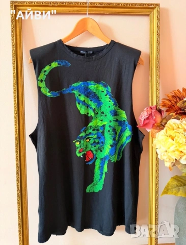 ZARA Нова дълга тениска тигър овърсайз, снимка 6 - Тениски - 54084671