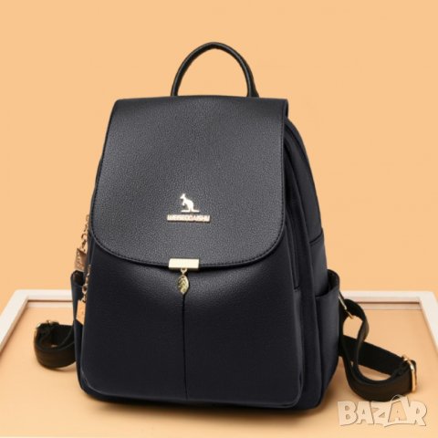 Дамска раница Leaflet Black, снимка 2 - Раници - 40308542