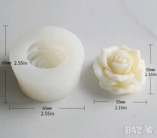 Молд роза 5,5 см (3), снимка 4 - Форми - 47535247