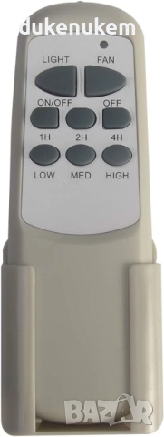 Универсално дистанционно за таванен вентилатор, с приемник, таймер и контрол на светлина и скорости, снимка 2 - Вентилатори - 52610794