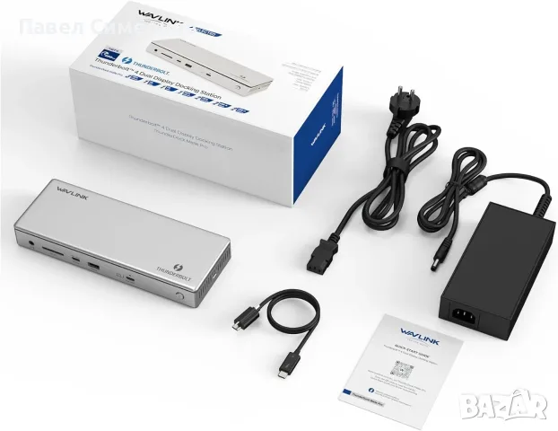 WAVLINK Thunderbolt 4 Dock 40Gbps, 98W PD, 8K/Dual 4K for Mac & Windows, снимка 3 - Друга електроника - 56058897