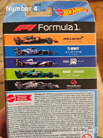 Комплект метални колички Hot Wheels - Formula 1 1:64 , снимка 2 - Коли, камиони, мотори, писти - 54135355