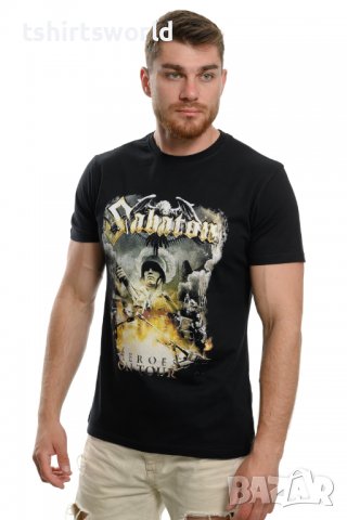 Нова мъжка тениска на музикалната група SABATON - Heroes on tour с гръб, снимка 6 - Тениски - 37697500