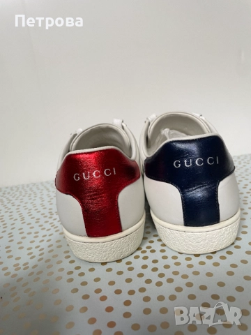Маратонки Gucci Ace 37.5 (реален размер 38) оригинал, снимка 6 - Маратонки - 48407487