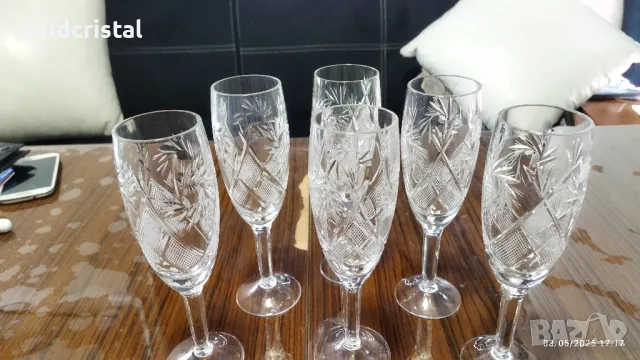 руски кристални чаши , снимка 3 - Антикварни и старинни предмети - 50147717