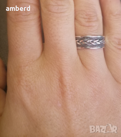 Сребърна халка - модел  R044, снимка 3 - Пръстени - 44611596