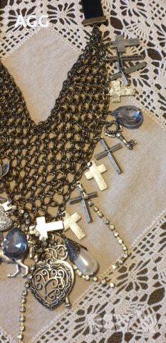 Екстравагантно колие стил Готика, снимка 3 - Колиета, медальони, синджири - 40044430