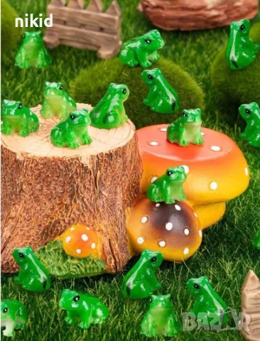 Жаба жабка жабки малка фигурка акрил пластмасова аквариум терариум, снимка 3 - Фигурки - 47476697