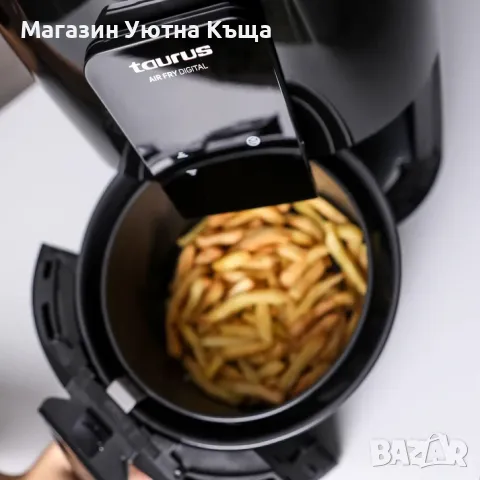 НОВ Фритюрник с Горещ Въздух Еър Фрайър Taurus Air Fryer, снимка 5 - Фритюрници - 49677721