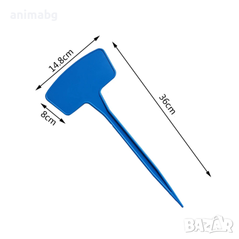 ANIMABG Комплект пластмасови табелки за растения, Водоустойчиви маркери за разсадници, 10 броя, Бели, снимка 3 - Други - 44693306
