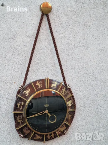 Немски Стенен Часовник OUFLO Зодиак Седмичен, снимка 2 - Антикварни и старинни предмети - 48380980