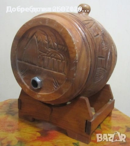 Буренца със стойка, стойки, различни: Дървено буре с медни обръчи и стойка, снимка 12 - Други - 31658196