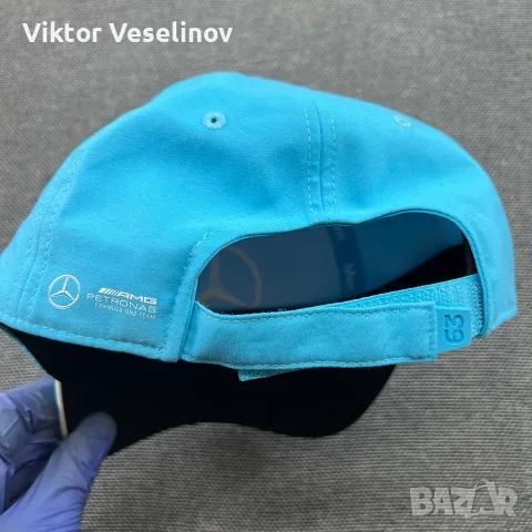 Mercedes Petronas Formula 1 George Russell Шапка с Козирка Синя One Size OSFA, снимка 6 - Шапки - 55847679