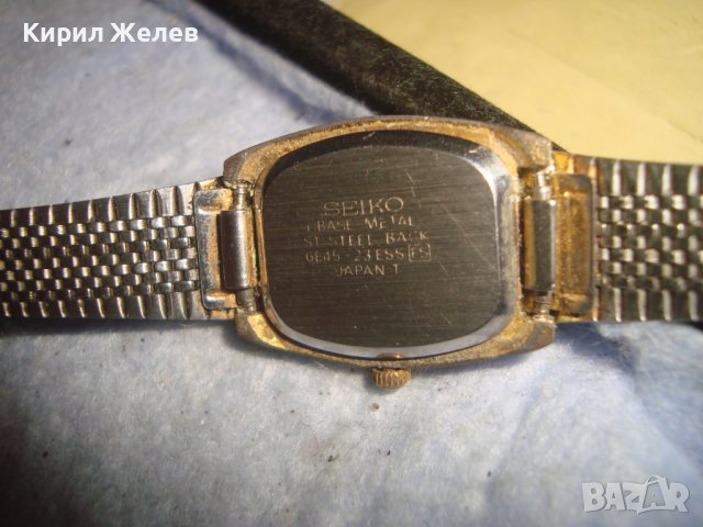 SEIKO QUARTZ JAPAN MOVT МАРКОВ ЯПОНСКИ КВАРЦОВ ФЕШЪН АРТ ЧАСОВНИК с ВИНТИДЖ ВЕРИЖКА 27798, снимка 3 - Дамски - 36773306