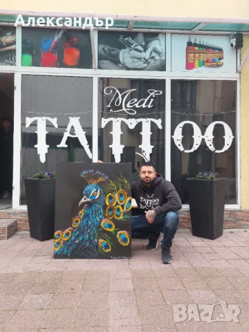 Картина паун, снимка 3 - Картини - 48897647