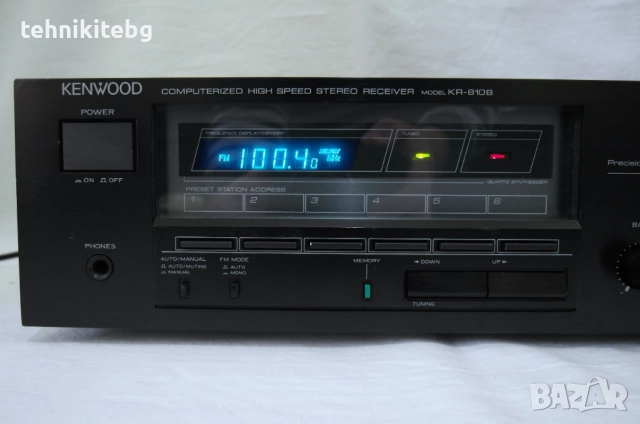 ⭐⭐⭐ KENWOOD KR-810B ⭐⭐⭐ ​Рядък ретро ресивър с 12 станции памет, 2 х 45/30 вата, снимка 2 - Ресийвъри, усилватели, смесителни пултове - 23864276