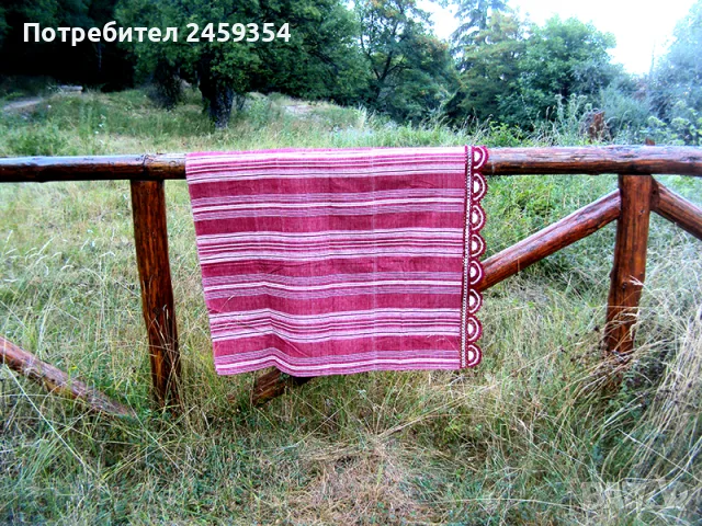 Ръчно тъкани 1900-1930 г. винтидж ретро стари колекционерски текстил покривки за маса и легла, снимка 4 - Антикварни и старинни предмети - 56214205