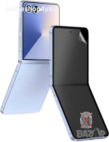Матов Privacy Хидрогел Протектор за Дисплей за Samsung Galaxy Z Flip7 FE, снимка 3 - Фолия, протектори - 51461935