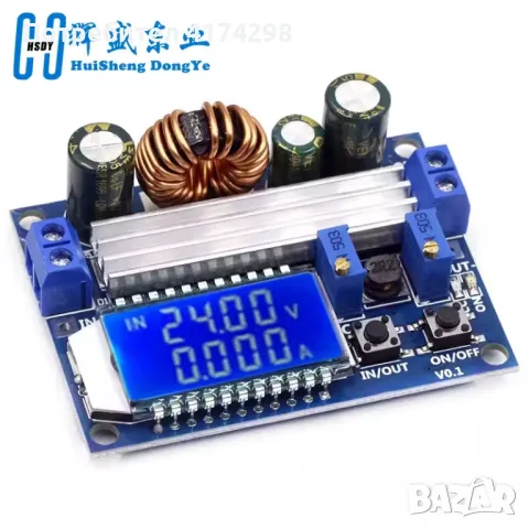 DC 5.5-30V до 0.5-30V цифров LCD дисплей Автоматично стъпкане нагоре Регулатор Boost Модул за зах, снимка 8 - Друга електроника - 49111449