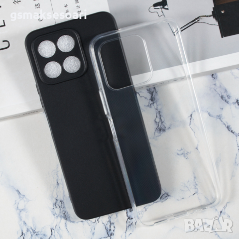 Honor 70 Lite - Силиконов Прозрачен Кейс Черен Матов Кейс, снимка 1