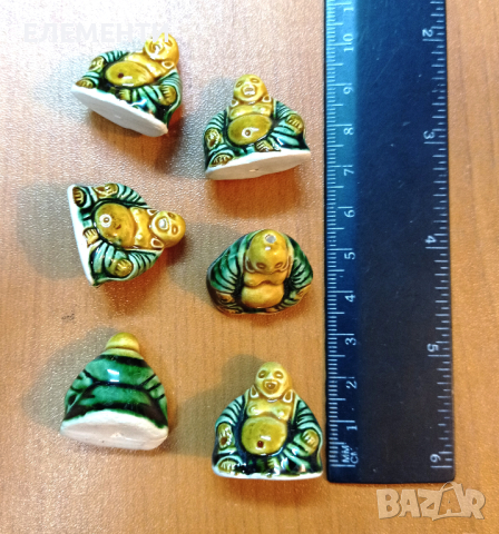 Мини Фигурки от Глазирана Керамика - БУДА, снимка 2 - Ръчно изработени сувенири - 44568811