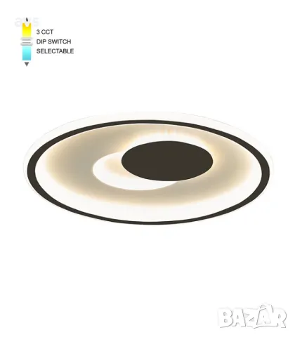 LED плафон кръгъл 52W 3000K-6000K VITO черно и бяло, снимка 1