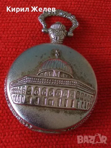 ВИНТИДЖ КВАРЦОВ ДЖОБЕН ЧАСОВНИК с ОРНАМЕНТИРАН КАПАК РАБОТЕЩ 22066, снимка 8 - Джобни - 32904202