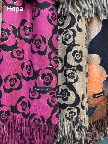 Дамски шалове от Кашмир, снимка 3 - Шалове - 52324452
