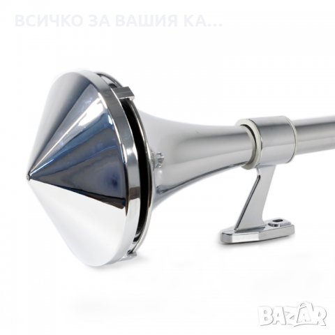 Въздушна тромба голяма кръгла с капак, хромирана 24V , TH102K, снимка 3 - Аксесоари и консумативи - 31257329