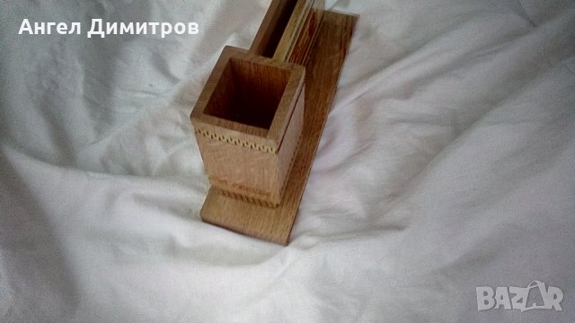 Дървен моливник писалник СССР с метален обков 40 години от победата, снимка 10 - Антикварни и старинни предмети - 34905280