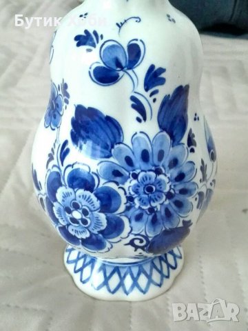 Холандска порцеланова ваза Делфт, снимка 3 - Антикварни и старинни предмети - 33718289
