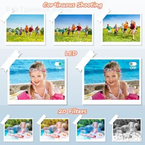 Нова 1080P FHD камера 44MP с 16X зуум и 32GB SD карта за начинаещи, снимка 4 - Камери - 47420626