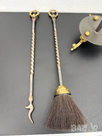 Комплект инструменти / прибури за камина. №7793, снимка 9 - Антикварни и старинни предмети - 52927658