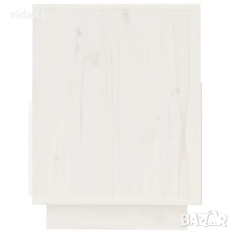 vidaXL ТВ шкаф, бял, 140x37x50 см, бор масив, снимка 6 - Шкафове - 56148012